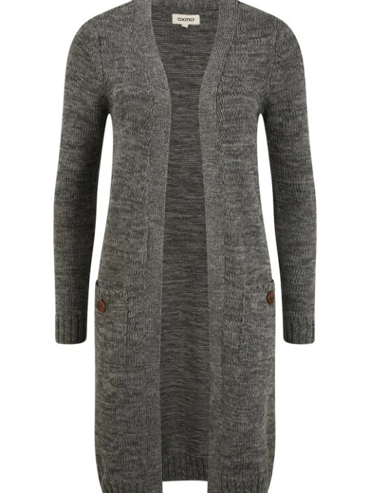 Foto van product Oxmo Gebreid vest 'Philetta' bruin / grijs / grijs gemêleerd
