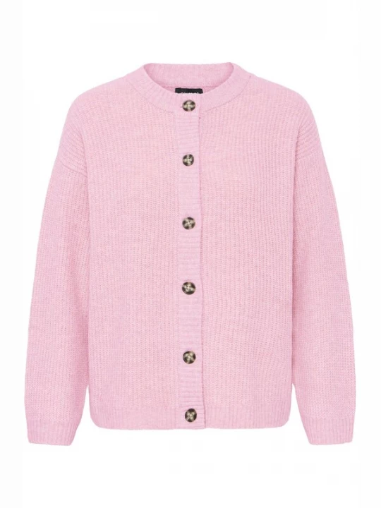 Foto van product Oxmo Gebreid vest roze gemêleerd