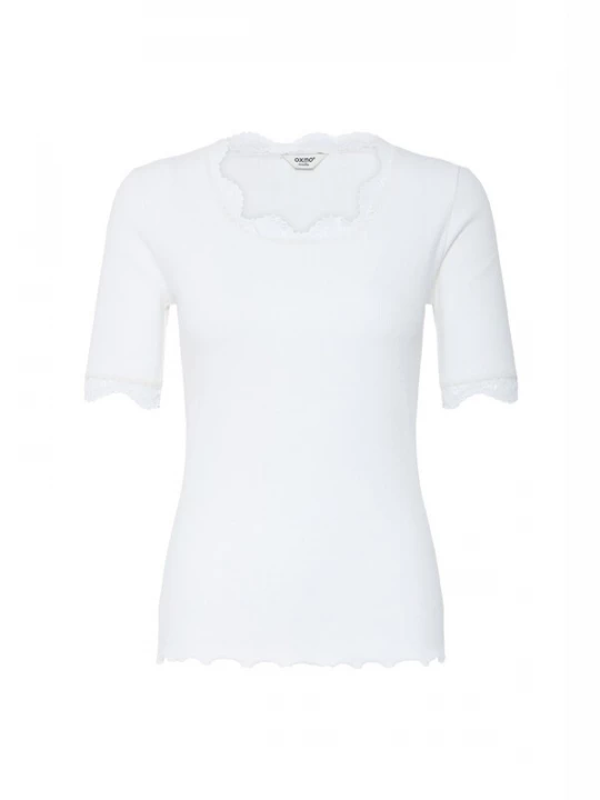 Foto van product Oxmo Shirt ' OXNSuna Lace ' wit