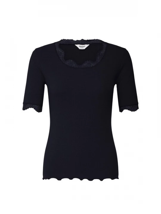 Foto van product Oxmo Shirt ' OXNSuna Lace ' zwart