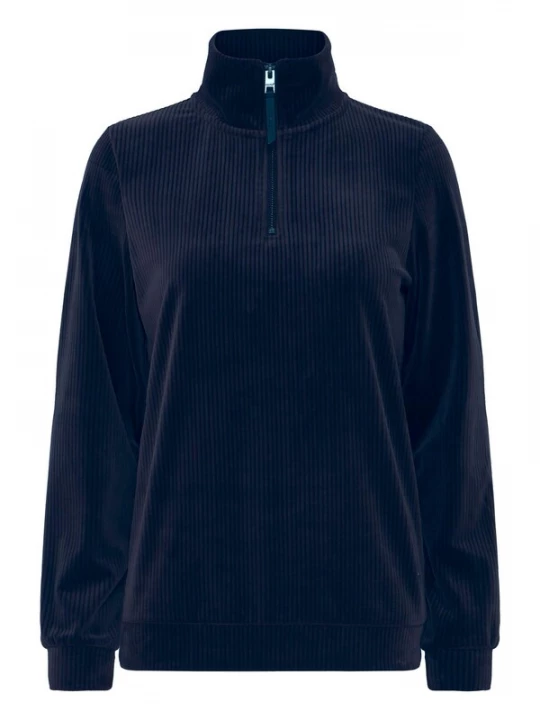 Foto van product Oxmo Trui ' OXEBBA HALFZIP ' blauw