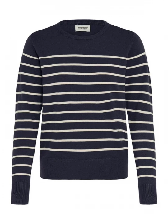 Foto van product Oxmo Trui 'OXFKEANA' donkerblauw / wit