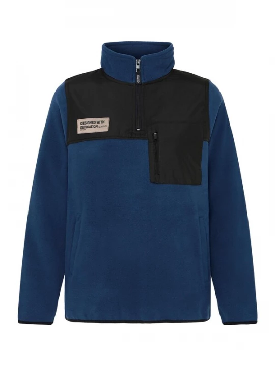 Foto van product Oxmo Trui ' OXNETE HALFZIP ' blauw