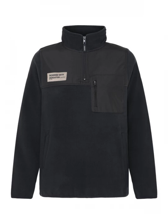 Foto van product Oxmo Trui ' OXNETE HALFZIP ' zwart