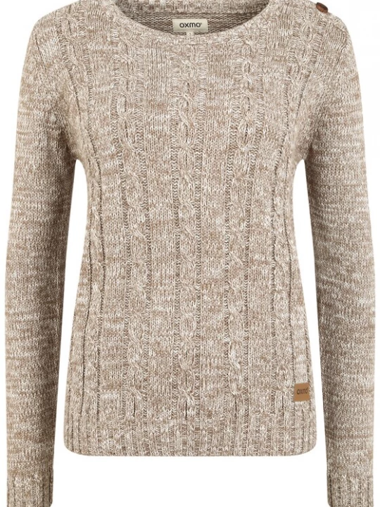 Foto van product Oxmo Trui 'Phia' beige gemêleerd
