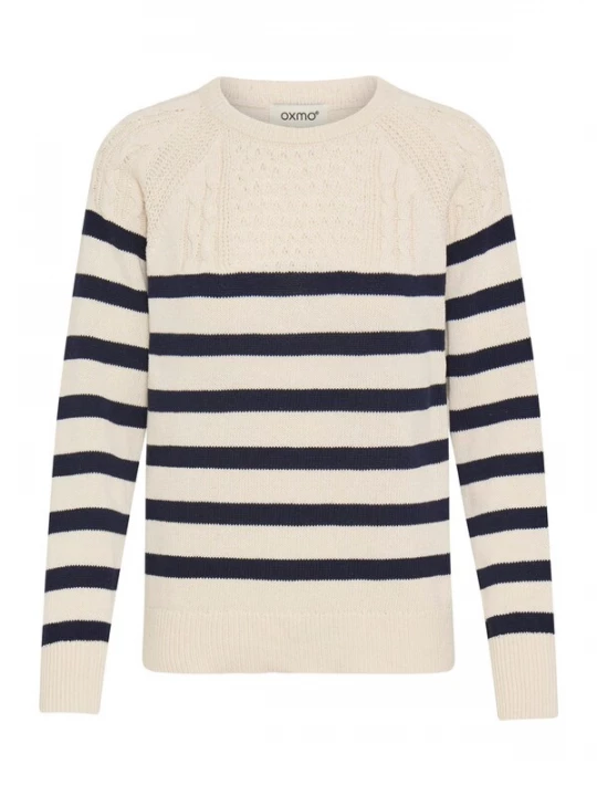 Foto van product Oxmo Trui 'Sanva' beige / zwart