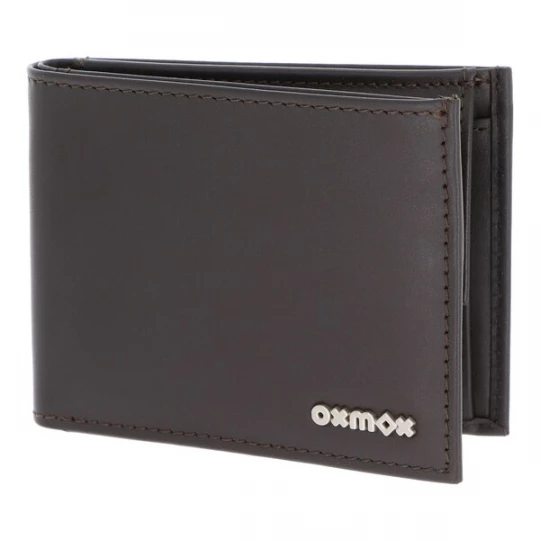 Foto van product OXMOX Portemonnee donkerbruin / wit