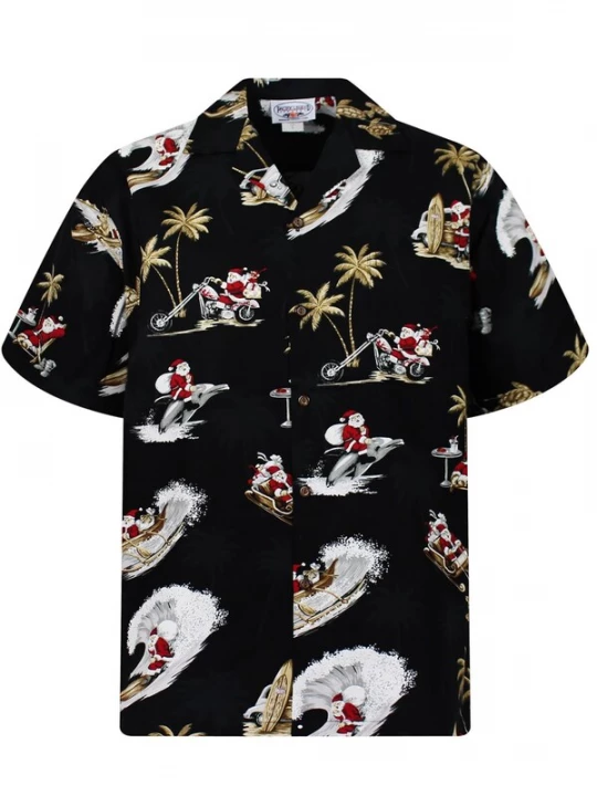 Foto van product Pacific Legend Overhemd 'Christmas Turtles' zwart