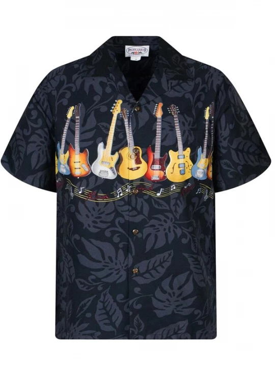 Foto van product Pacific Legend Overhemd 'Gitarre Brustdruck' zwart