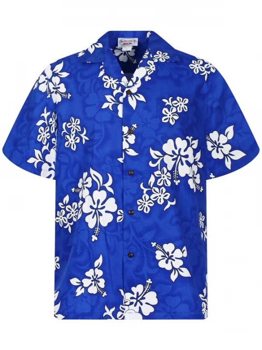 Foto van product Pacific Legend Overhemd 'Hibiscus Royale' blauw