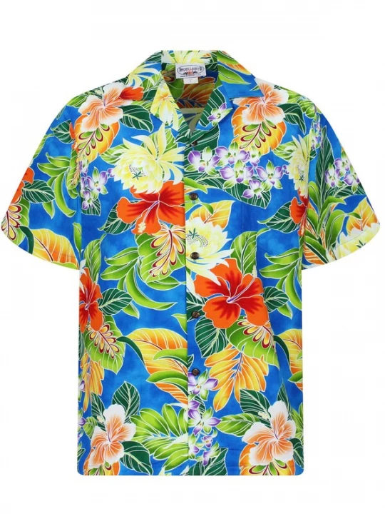 Foto van product Pacific Legend Overhemd 'New Flower' turquoise