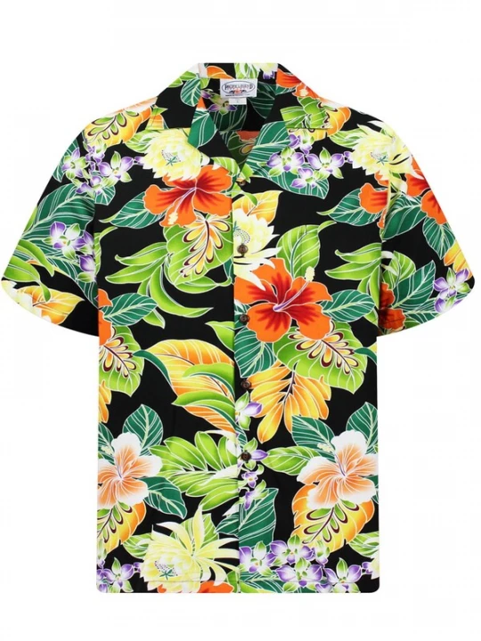 Foto van product Pacific Legend Overhemd 'New Flower' zwart