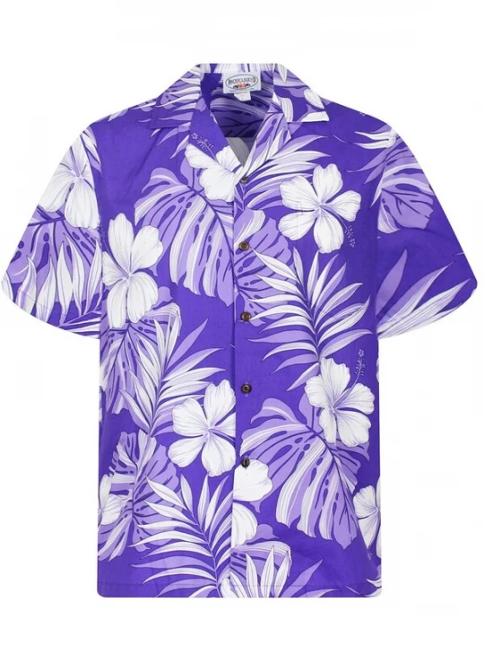 Foto van product Pacific Legend Overhemd 'Palmenblätter' lila