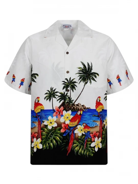 Foto van product Pacific Legend Overhemd 'Papagei' wit