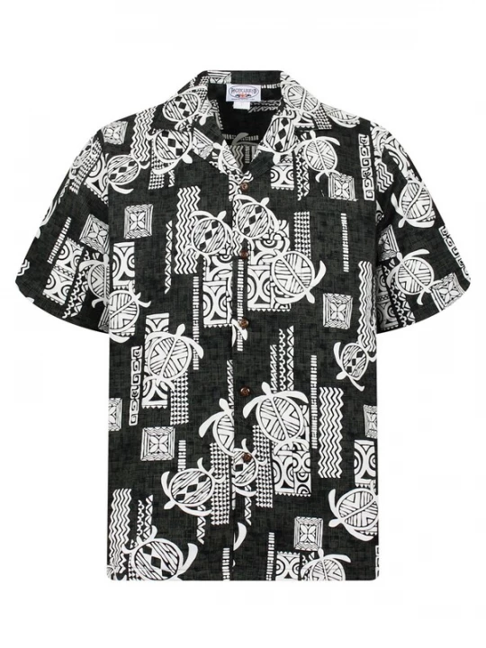 Foto van product Pacific Legend Overhemd 'Tattoo Turtle' donkergroen