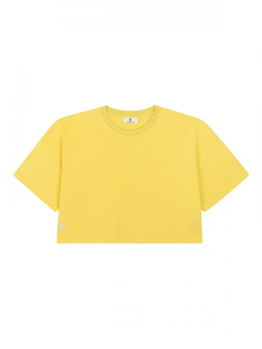 Foto van product Pacifique Sud Shirt 'Bloom' citroengeel