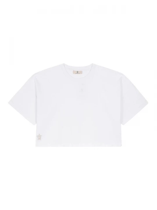 Foto van product Pacifique Sud Shirt 'Bloom' wit