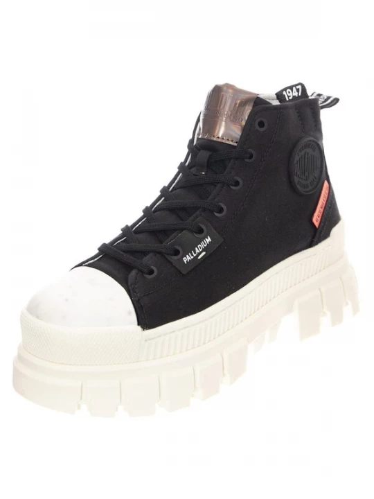 Foto van product Palladium Laarzen 'W' Revolt Hi Black / Marshmallow Shoes' zwart