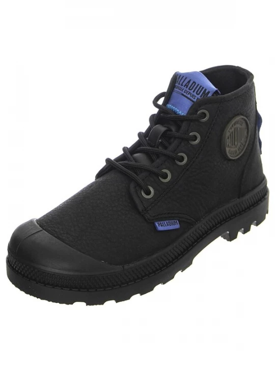 Foto van product Palladium Laarzen 'Youth Pampa Supply Lth Black / Black Lace-Up Shoes' zwart