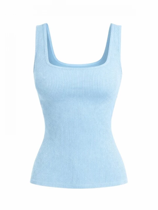 Foto van product PANTHEROAR Top 'Caro Neck Sleeveless Top' lichtblauw