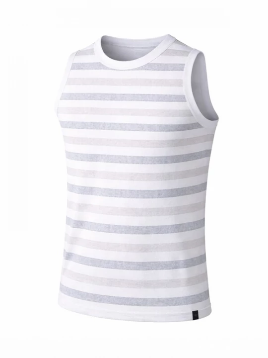 Foto van product PANTONECLO Bodywarmer 'Pantoneclo Men’ Crew Neck Vest' beige / blauw / wit