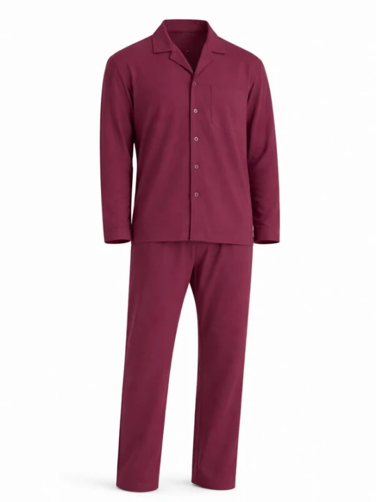 Foto van product PANTONECLO Pyjama lang 'Pantoneclo Men’ Nightwear Set' karmijnrood