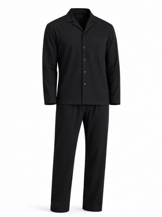 Foto van product PANTONECLO Pyjama lang 'Pantoneclo Men’ Nightwear Set' zwart