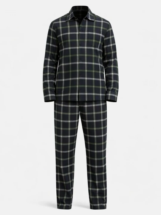 Foto van product PANTONECLO Pyjama lang 'Pantoneclo Men’ Nightwear Set' zwart gemêleerd