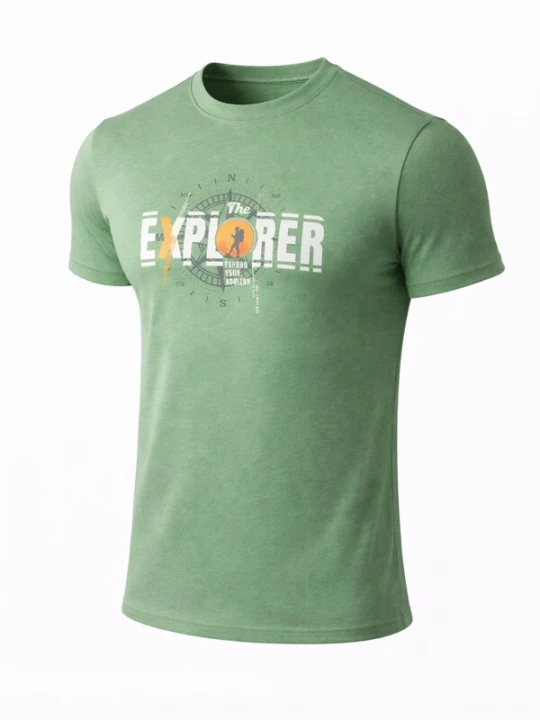 Foto van product PANTONECLO Shirt 'Pantoneclo Men’s Crew Neck Short Sleeve T-Shirt' groen