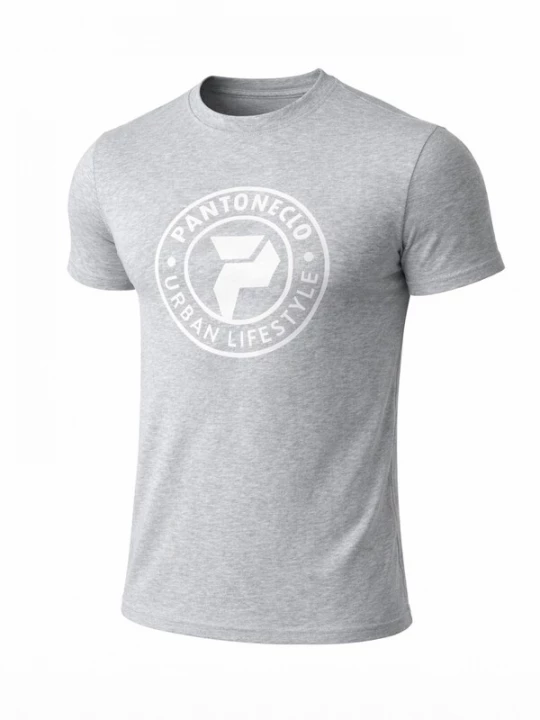 Foto van product PANTONECLO Shirt 'Pantoneclo Men’s Crew Neck Short Sleeve T-Shirt' lichtgrijs