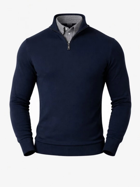 Foto van product PANTONECLO Trui 'Pantoneclo Men’ Mock Sweater' navy