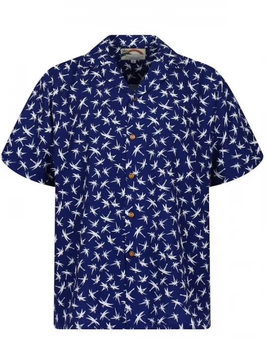 Foto van product Paradise Found Overhemd 'Tom Selleck Dragonfly' blauw