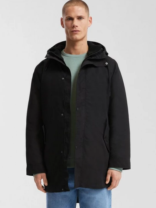 Foto van product Parka met capuchon en uitneembare gewatteerde voering QS zwart