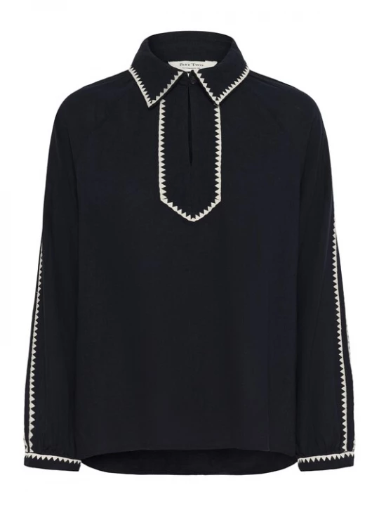 Foto van product Part Two Blouse 'Aimy' marine / wit