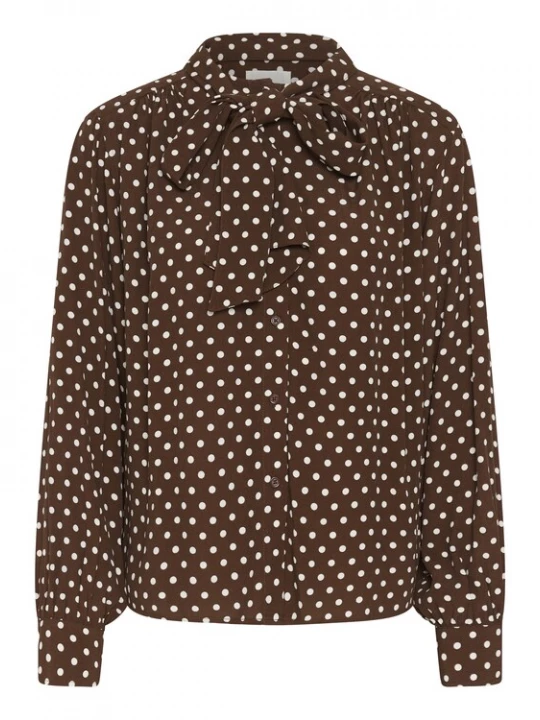 Foto van product Part Two Blouse 'Yanina' bruin / wit