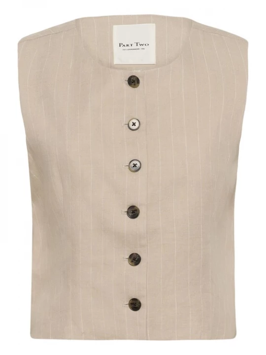 Foto van product Part Two Bodywarmer 'AzaniaPW' beige / wit