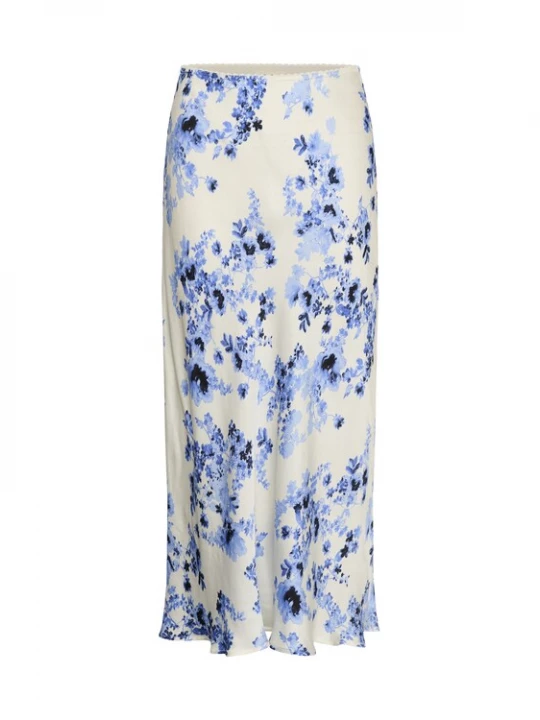 Foto van product Part Two Rok 'LaurinaPW' blauw / natuurwit