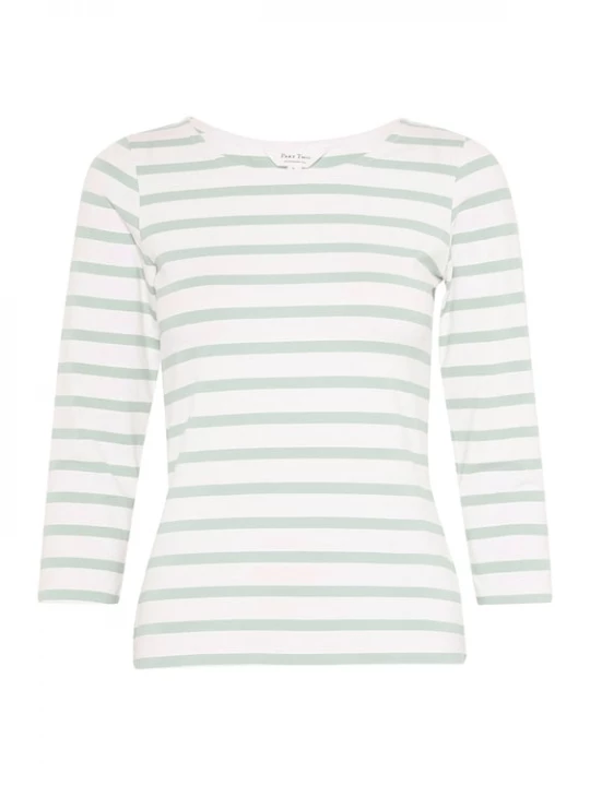 Foto van product Part Two Shirt 'Emel' mintgroen / wit