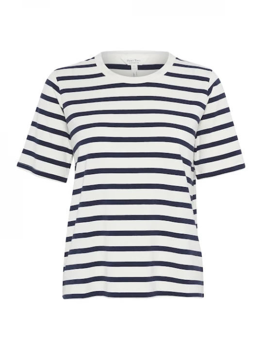 Foto van product Part Two Shirt 'Ratani' navy / wit