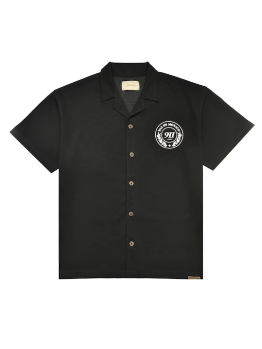 Foto van product Pas De Monaco Overhemd 'Carerra' zwart / offwhite