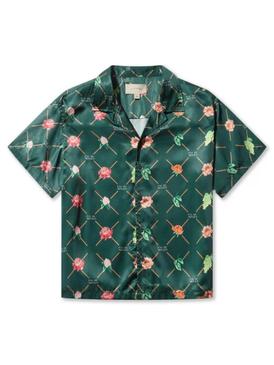Foto van product Pas De Monaco Overhemd 'FRUIT MONOGRAM CUBAN' groen / gemengde kleuren
