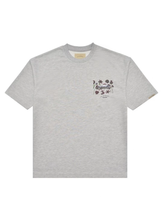 Foto van product Pas De Monaco Shirt 'Bloom Torque' blauw / grijs gemêleerd / wijnrood