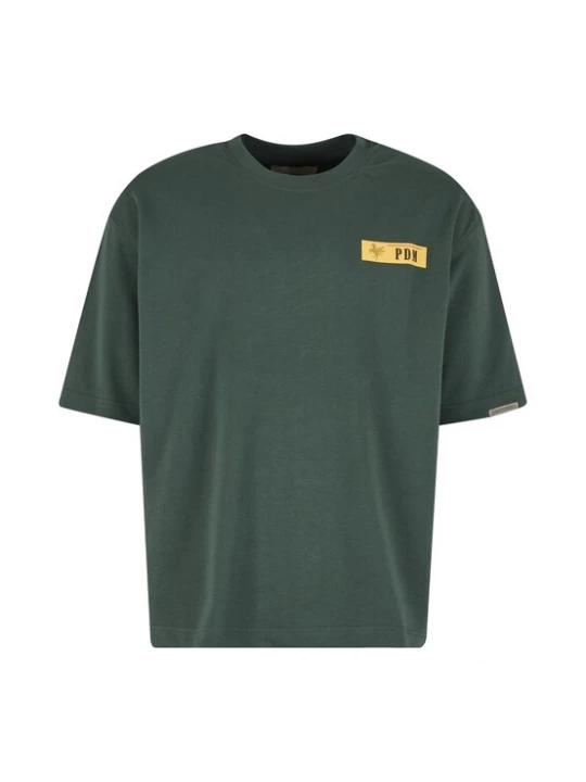 Foto van product Pas De Monaco Shirt 'Pegus' donkergroen / lichtoranje