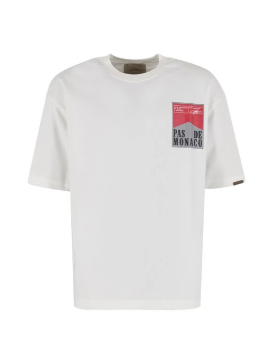 Foto van product Pas De Monaco Shirt 'Wrapper' lichtgrijs / rood / zwart / offwhite