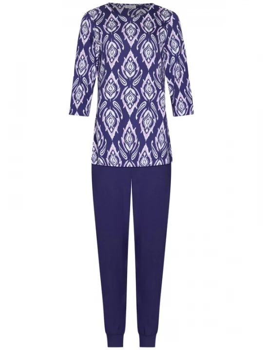 Foto van product Pastunette Pyjama 'Pyjama 3 / 4 sleeve pant with cuffs' donkerblauw