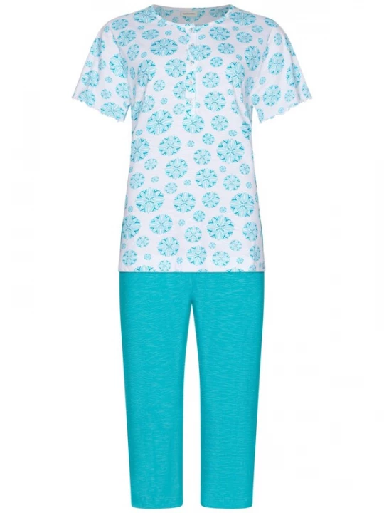 Foto van product Pastunette Pyjama 'Pyjama with buttons' turquoise