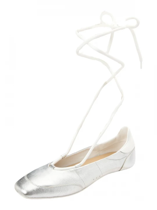 Foto van product PATRIZIA PEPE Ballerina met riempjes zilvergrijs