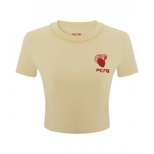 Foto van product PCFG Shirt pasteelgeel / rood