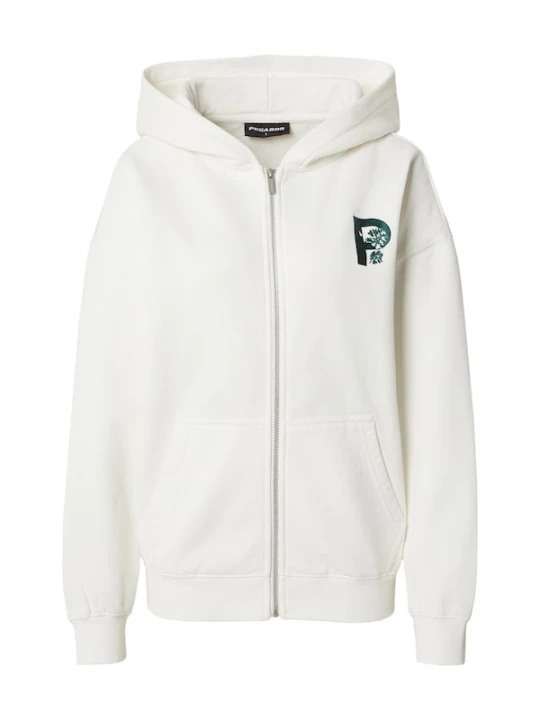 Foto van product Pegador Sweatvest 'Altea' donkergroen / offwhite