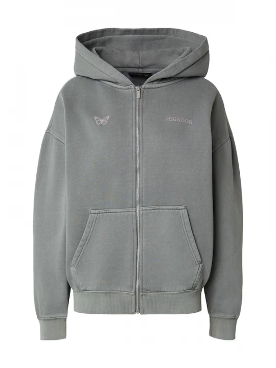 Foto van product Pegador Sweatvest 'Nivelles' rookgrijs / rosa